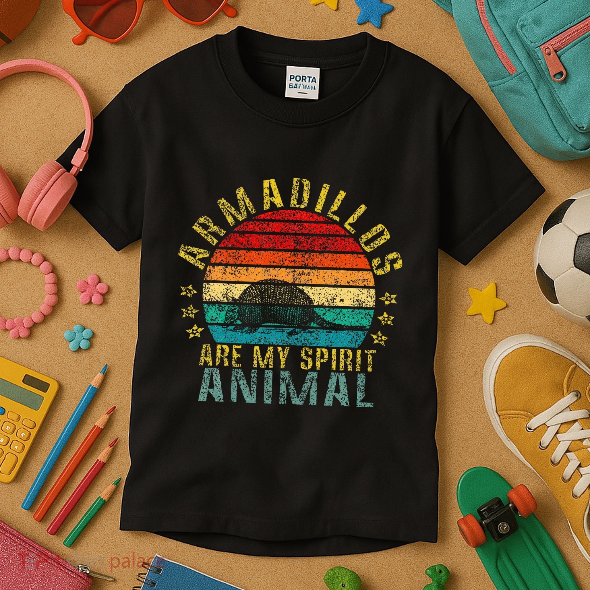 Armadillos Are My Spirit Animal Funny Kids T-Shirt
