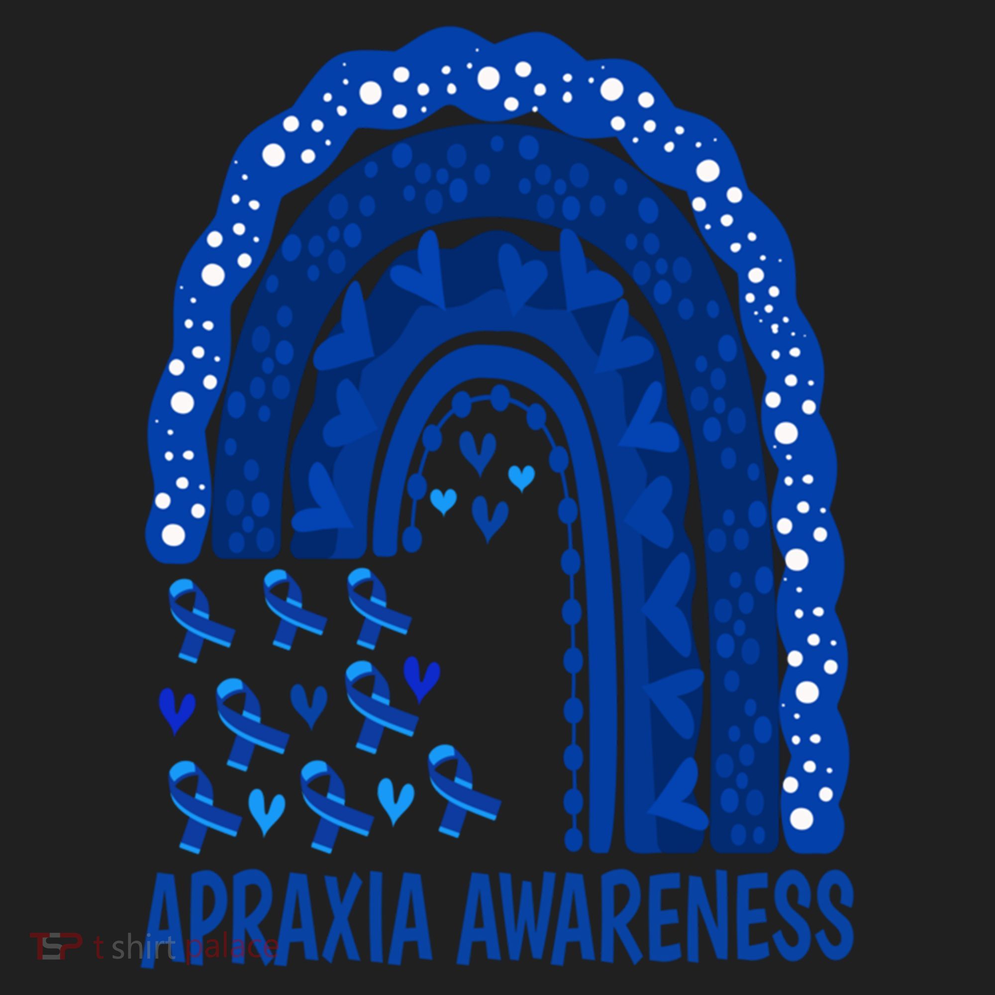 Apraxia Awareness Month Wear A Blue Ribbon In May Rainbow Gift Women's Sweatshirt