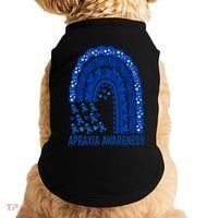 Apraxia Awareness Month Wear A Blue Ribbon In May Rainbow Gift Doggie Tank thumb 0