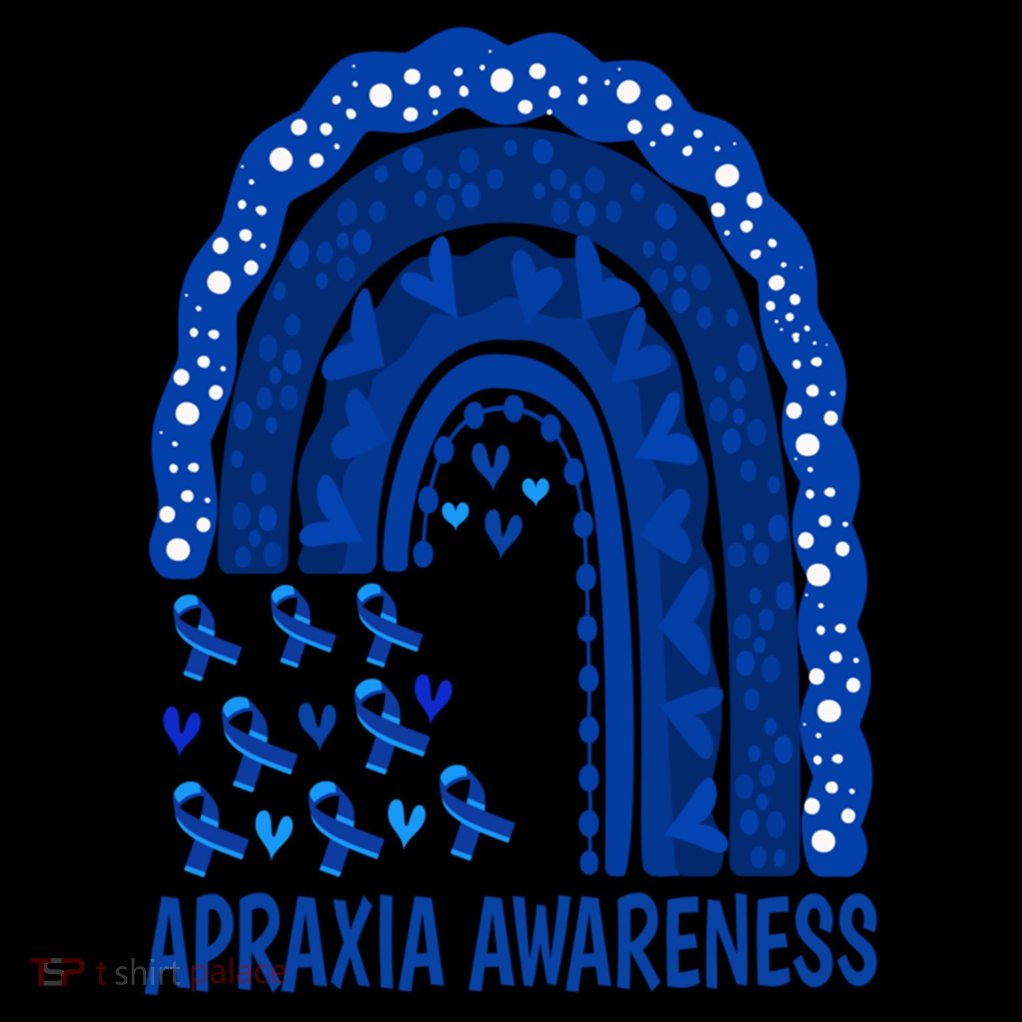 Apraxia Awareness Month Wear A Blue Ribbon In May Rainbow Gift Coffee Mug