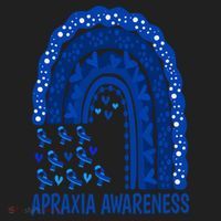 Apraxia Awareness Month Wear A Blue Ribbon In May Rainbow Gift Beanie thumb 2