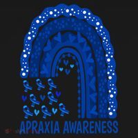 Apraxia Awareness Month Wear A Blue Ribbon In May Rainbow Gift Women's Hoodie thumb 2