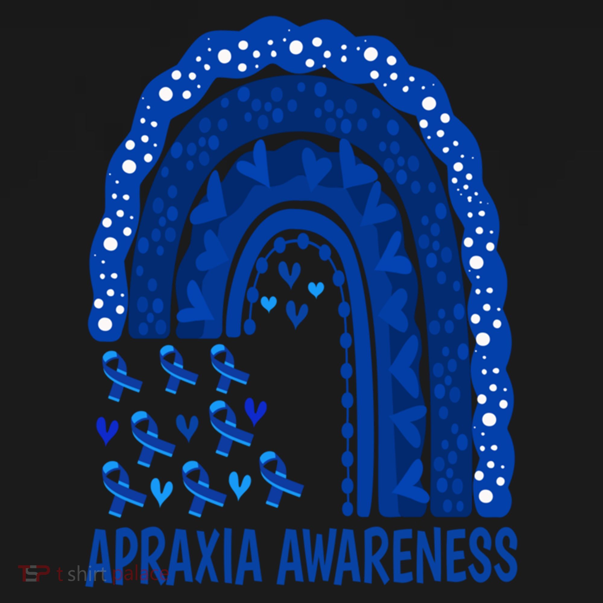 Apraxia Awareness Month Wear A Blue Ribbon In May Rainbow Gift Women's Hoodie