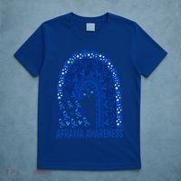 Apraxia Awareness Month Wear A Blue Ribbon In May Rainbow Gift T-Shirt thumb 5