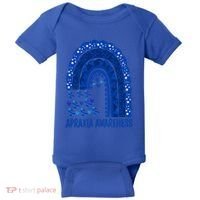 Apraxia Awareness Month Wear A Blue Ribbon In May Rainbow Gift Baby Bodysuit thumb 0