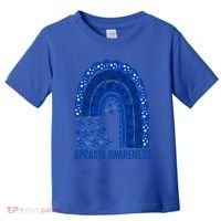 Apraxia Awareness Month Wear A Blue Ribbon In May Rainbow Gift Toddler T-Shirt thumb 0