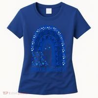 Apraxia Awareness Month Wear A Blue Ribbon In May Rainbow Gift Women's T-Shirt thumb 0