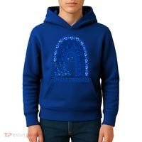 Apraxia Awareness Month Wear A Blue Ribbon In May Rainbow Gift Kids Hoodie thumb 4