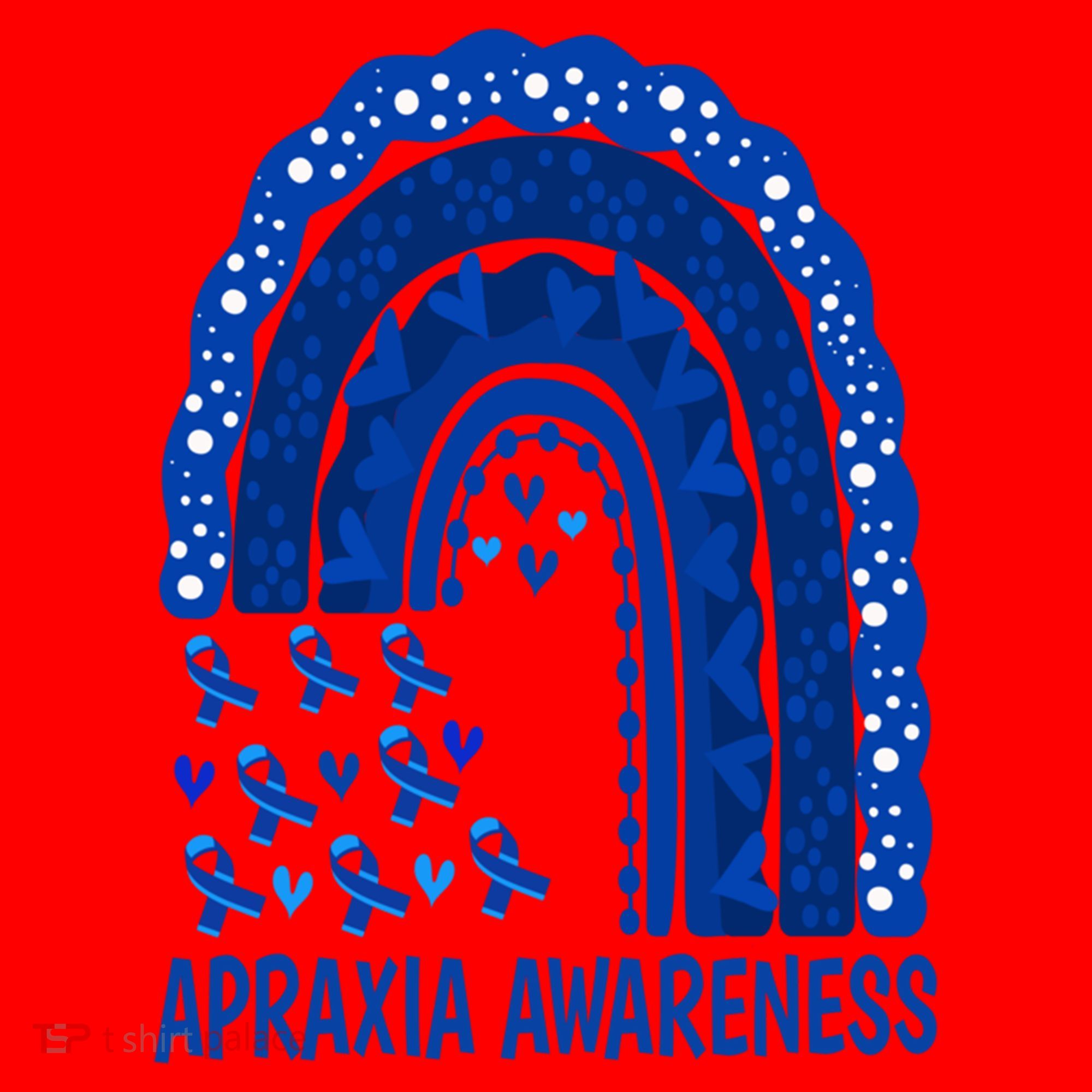Apraxia Awareness Month Wear A Blue Ribbon In May Rainbow Gift Santa Hat