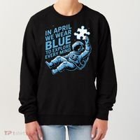 Autism Awareness Month April Puzzle Acceptance  Inclusion Women's Sweatshirt thumb 0