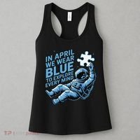 Autism Awareness Month April Puzzle Acceptance  Inclusion Women's Tank Top thumb 3