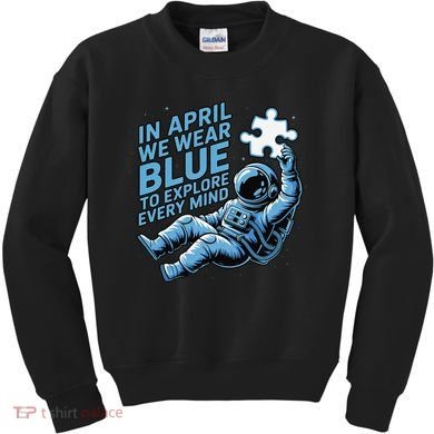 Autism Awareness Month April Puzzle Acceptance  Inclusion Kids Sweatshirt