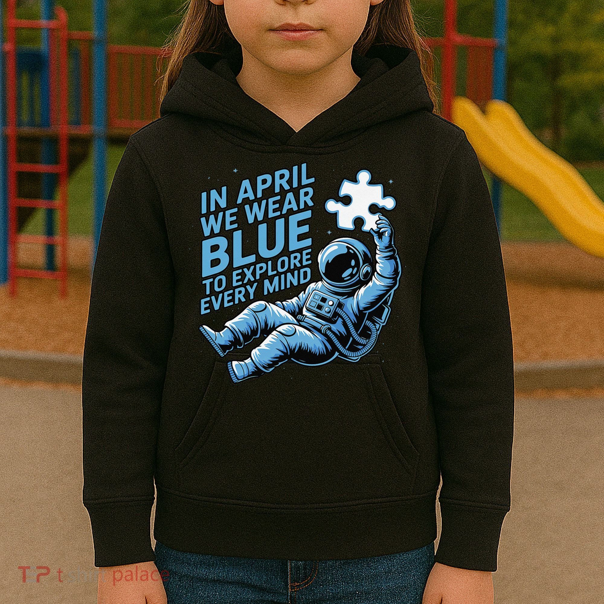 Autism Awareness Month April Puzzle Acceptance  Inclusion Kids Hoodie