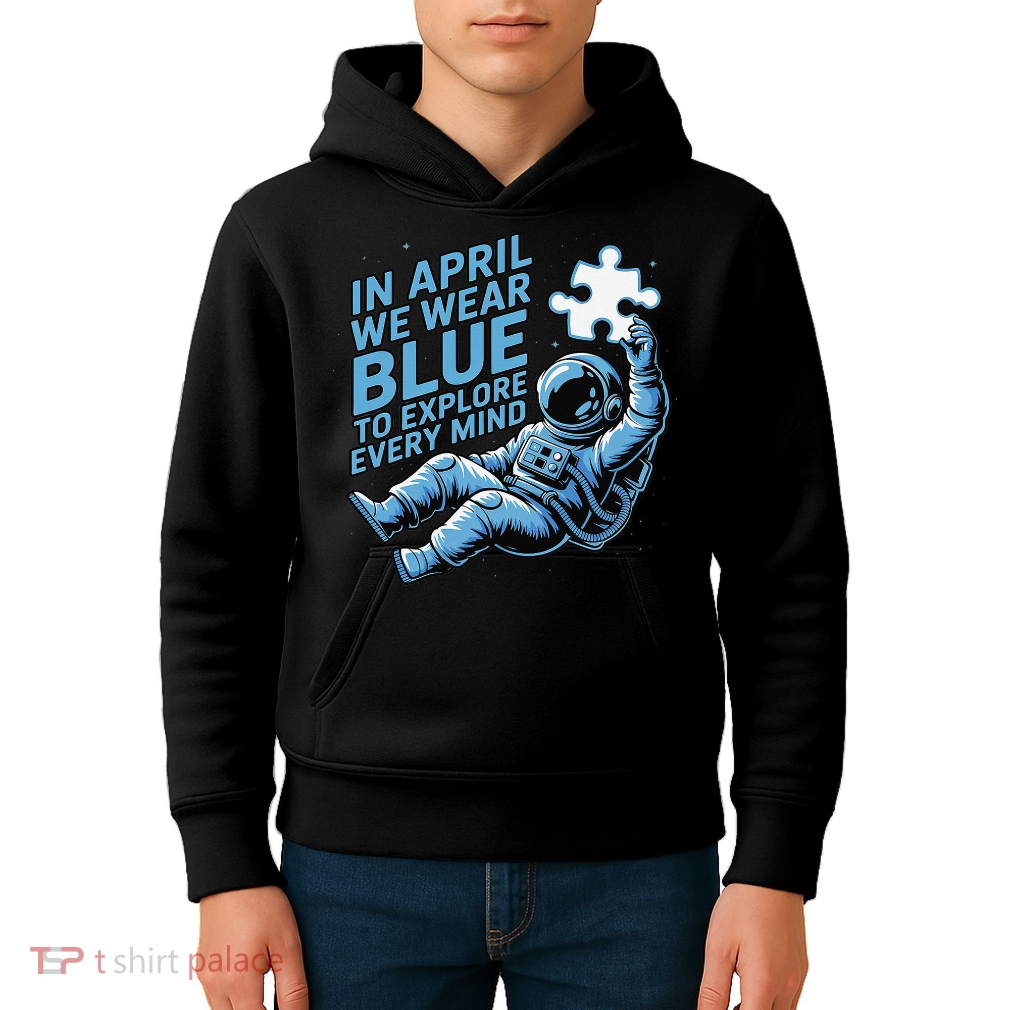 Autism Awareness Month April Puzzle Acceptance  Inclusion Kids Hoodie