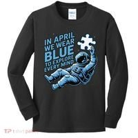 Autism Awareness Month April Puzzle Acceptance  Inclusion Kids Long Sleeve Shirt thumb 0
