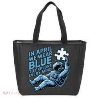 Autism Awareness Month April Puzzle Acceptance  Inclusion Tote Bag thumb 0