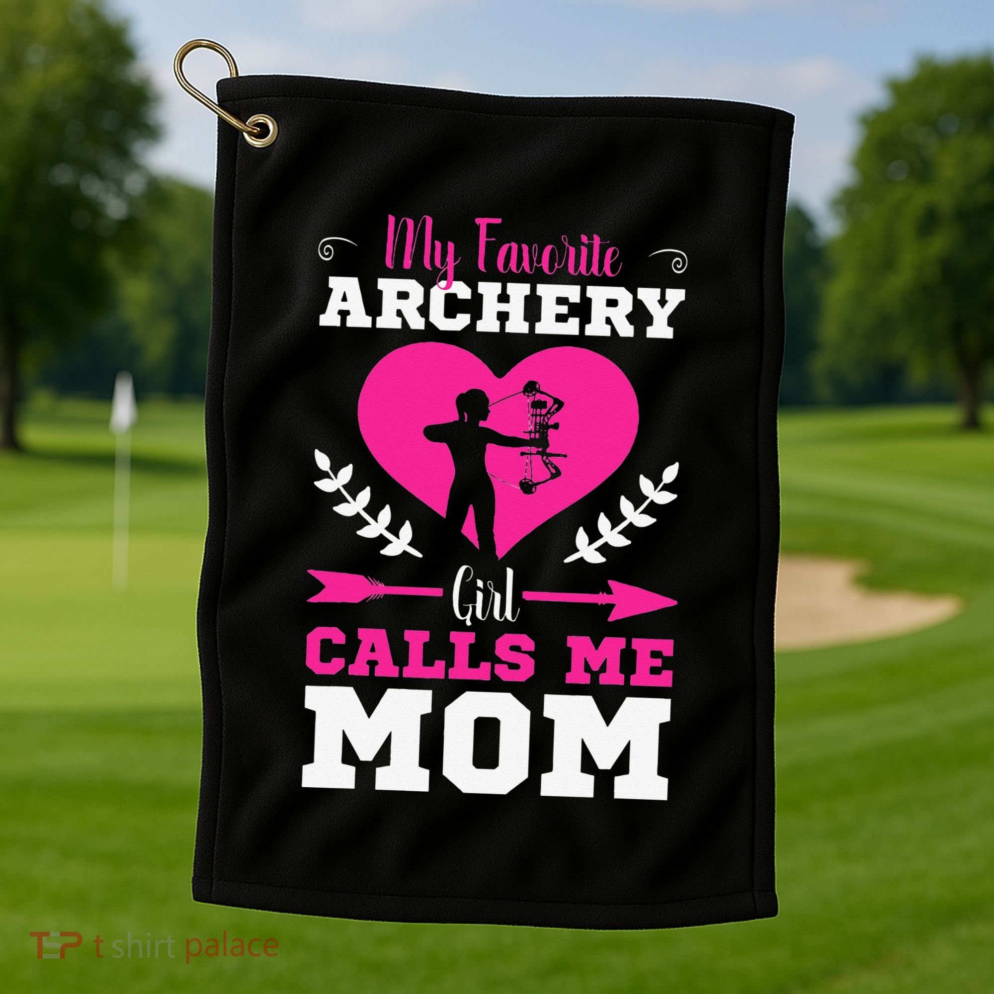Archer Archery Mom Toxophilite Bow Bow Arrow Mother's Day Golf Towel