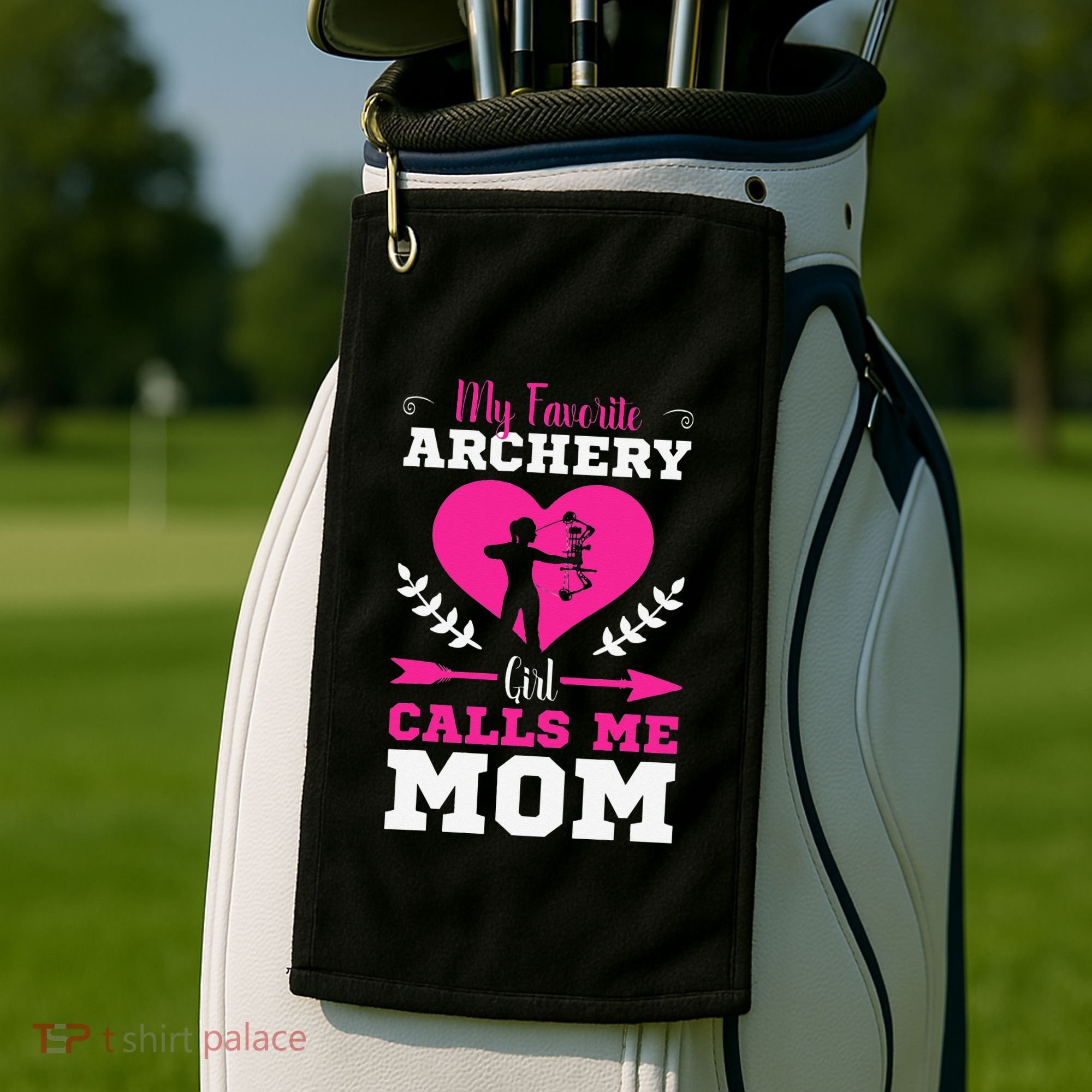 Archer Archery Mom Toxophilite Bow Bow Arrow Mother's Day Golf Towel