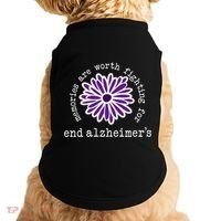 Alzheimers Awareness Memories Are Worth Fighting For Flower Doggie Tank thumb 0