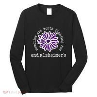 Alzheimers Awareness Memories Are Worth Fighting For Flower Long Sleeve Shirt thumb 0