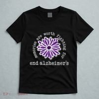 Alzheimers Awareness Memories Are Worth Fighting For Flower T-Shirt thumb 5