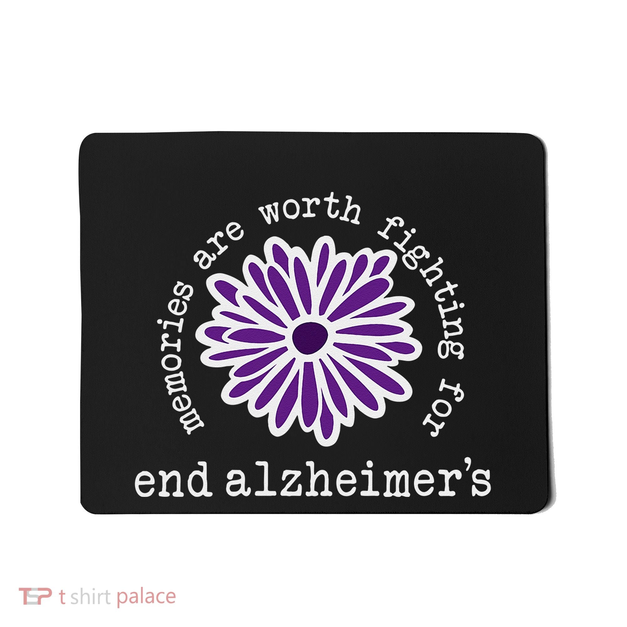Alzheimers Awareness Memories Are Worth Fighting For Flower Mousepad