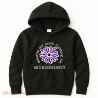 Alzheimers Awareness Memories Are Worth Fighting For Flower Kids Hoodie thumb 0