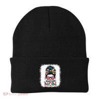 Autism Awareness Messy Bun Autism Mom Coquette Bow Puzzle Beanie thumb 0