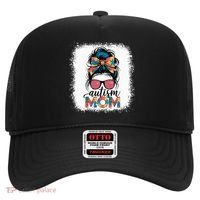 Autism Awareness Messy Bun Autism Mom Coquette Bow Puzzle Hat thumb 0