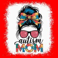Autism Awareness Messy Bun Autism Mom Coquette Bow Puzzle Santa Hat thumb 1