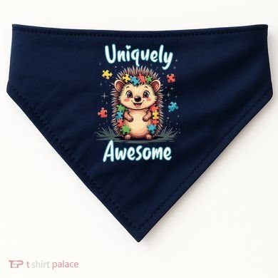 Autism Awareness Month Hedgehog Acceptance Neurodiversity USA-Made Doggie Bandana