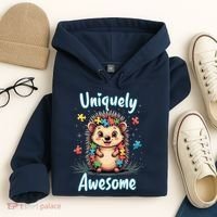 Autism Awareness Month Hedgehog Acceptance Neurodiversity Hoodie thumb 4