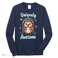 Autism Awareness Month Hedgehog Acceptance Neurodiversity Long Sleeve Shirt thumb 0