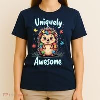 Autism Awareness Month Hedgehog Acceptance Neurodiversity T-Shirt thumb 4