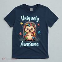 Autism Awareness Month Hedgehog Acceptance Neurodiversity T-Shirt thumb 5