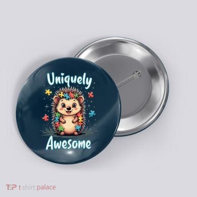 Autism Awareness Month Hedgehog Acceptance Neurodiversity Button