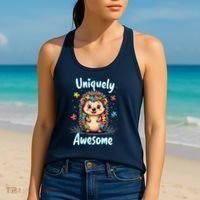 Autism Awareness Month Hedgehog Acceptance Neurodiversity Women's Tank Top thumb 2