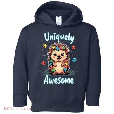 Autism Awareness Month Hedgehog Acceptance Neurodiversity Toddler Hoodie