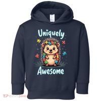 Autism Awareness Month Hedgehog Acceptance Neurodiversity Toddler Hoodie thumb 0