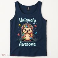 Autism Awareness Month Hedgehog Acceptance Neurodiversity Tank Top thumb 2