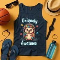 Autism Awareness Month Hedgehog Acceptance Neurodiversity Tank Top thumb 4