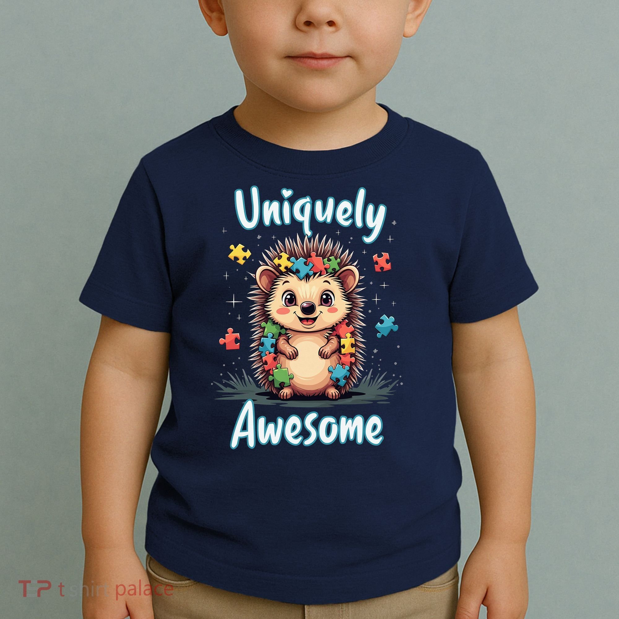 Autism Awareness Month Hedgehog Acceptance Neurodiversity Toddler T-Shirt