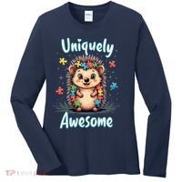 Autism Awareness Month Hedgehog Acceptance Neurodiversity Women's Long Sleeve Shirt thumb 0