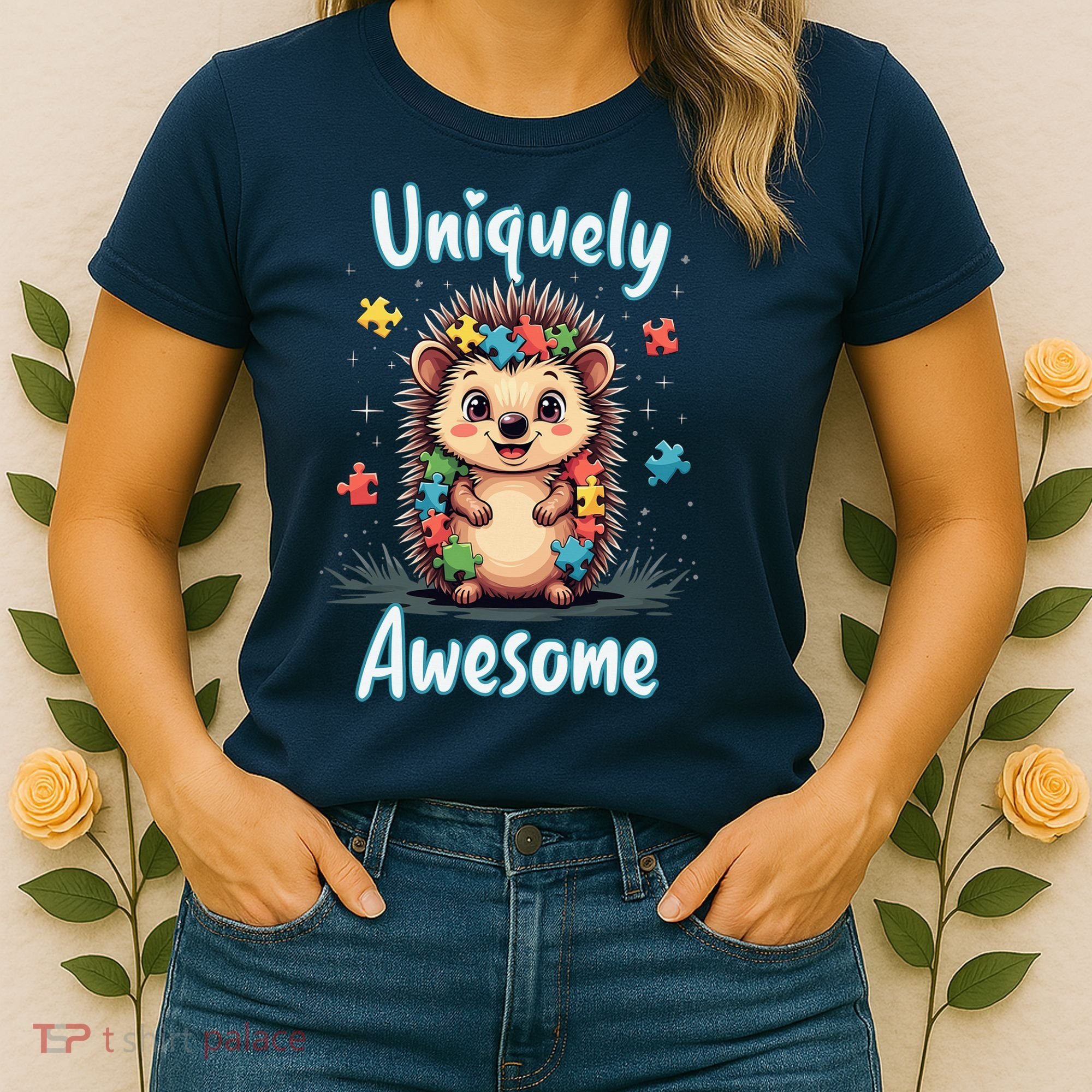 Autism Awareness Month Hedgehog Acceptance Neurodiversity Women's T-Shirt