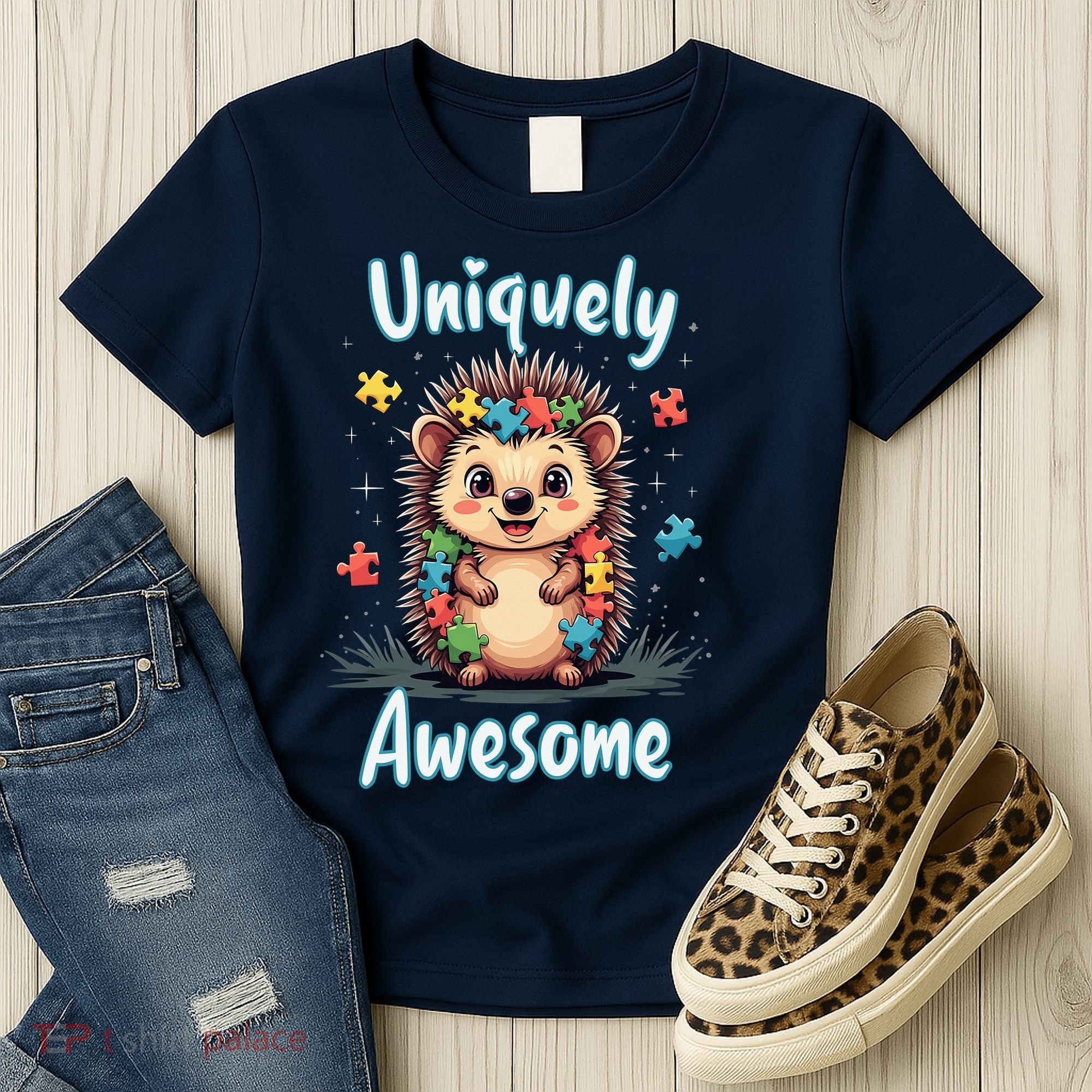 Autism Awareness Month Hedgehog Acceptance Neurodiversity Women's T-Shirt