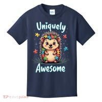 Autism Awareness Month Hedgehog Acceptance Neurodiversity Kids T-Shirt thumb 0
