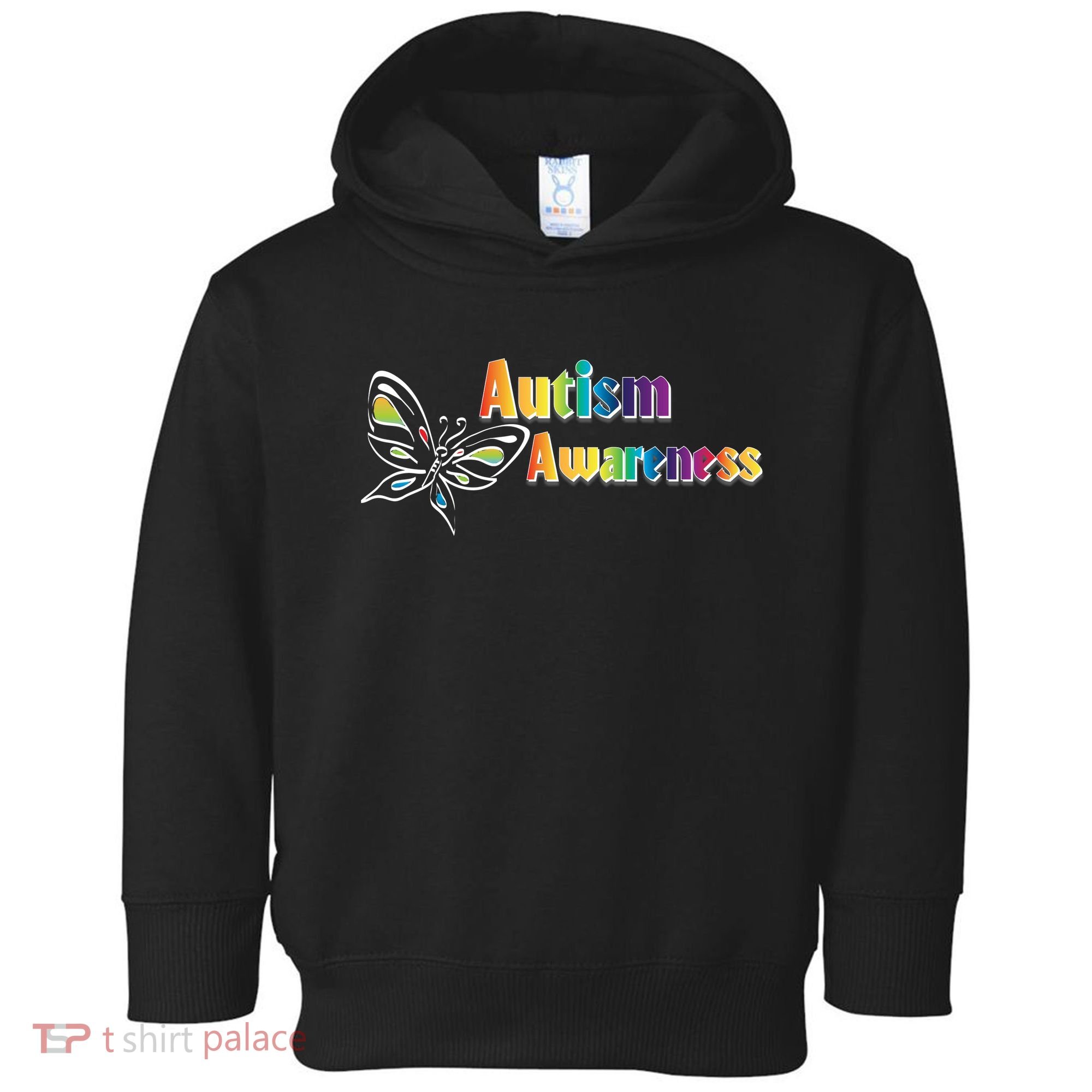 Autism Awareness Month Minimalist Butterfly Toddler Hoodie