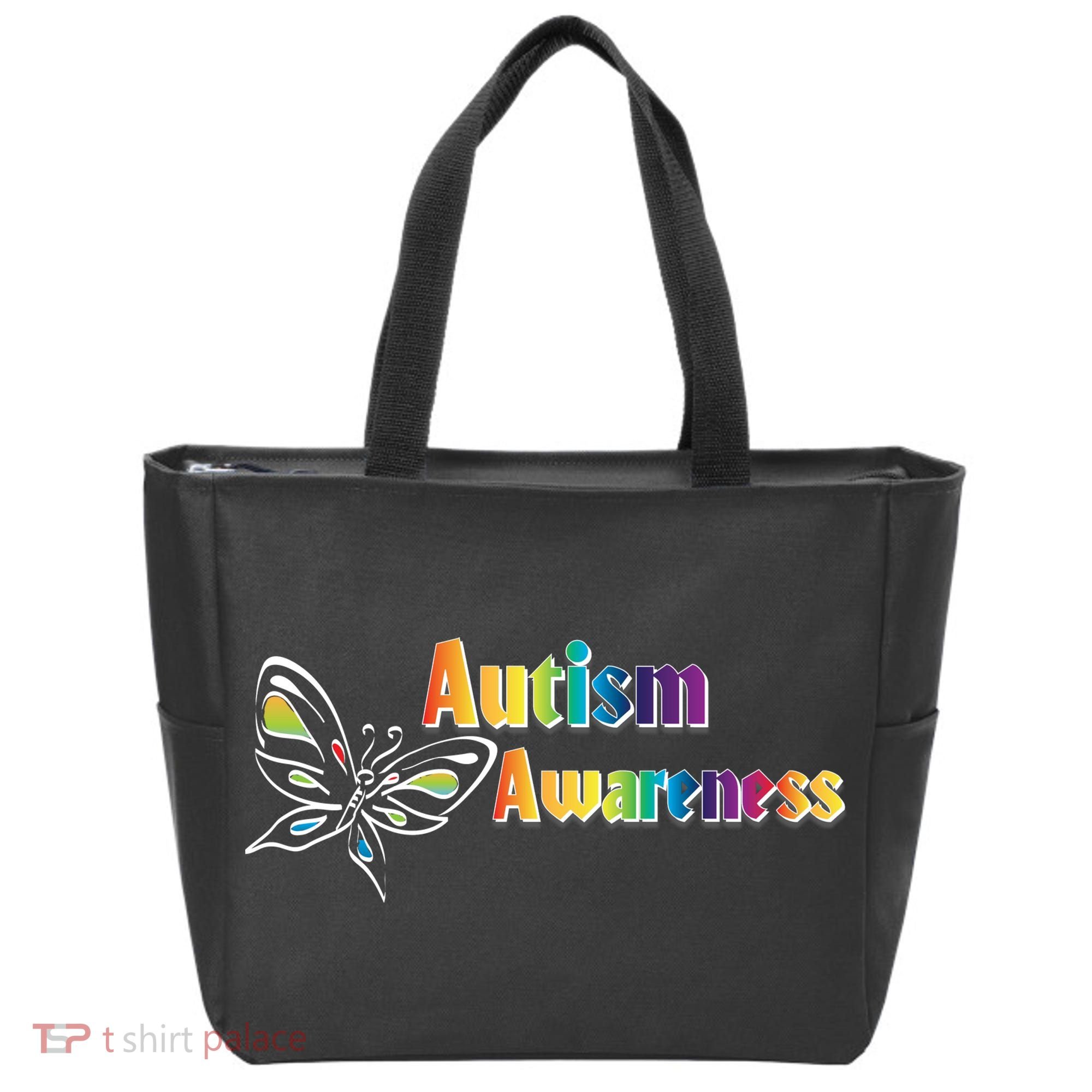 Autism Awareness Month Minimalist Butterfly Tote Bag