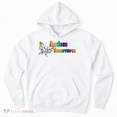 Autism Awareness Month Minimalist Butterfly Hoodie