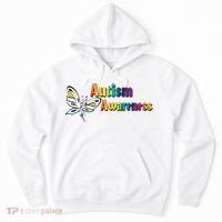 Autism Awareness Month Minimalist Butterfly Hoodie thumb 0